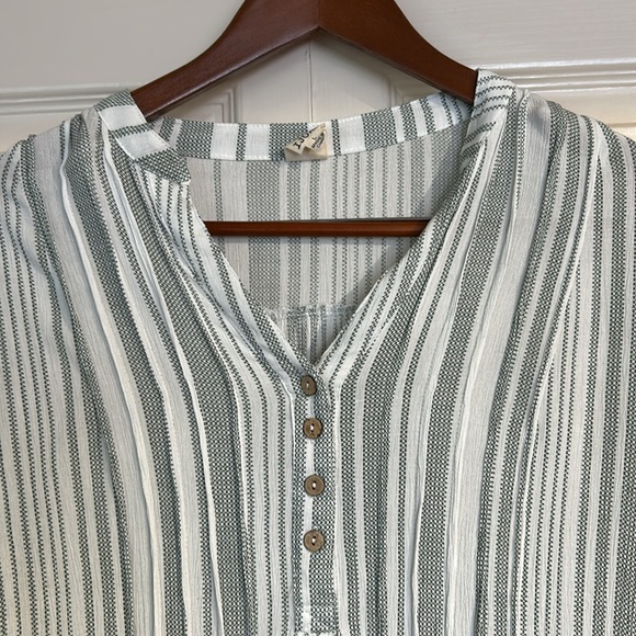 Rayon Striped Longsleeve Blouse - Picture 2 of 6